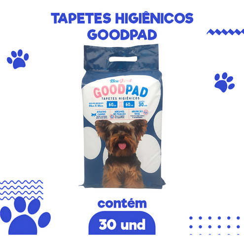 Kit 2 Tapetes Higiênico Good Pad 60x60 C/ 30 Un Cada 60 Unid