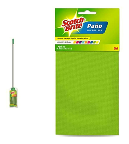 3m Scotch-brite Trapeador Extra Largo + Paño Microfibra De