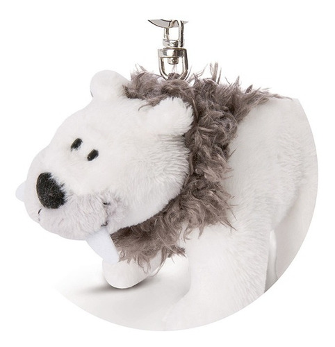 Peluche Llavero Oso Polar Dientes De Sable Thorben 10cm.