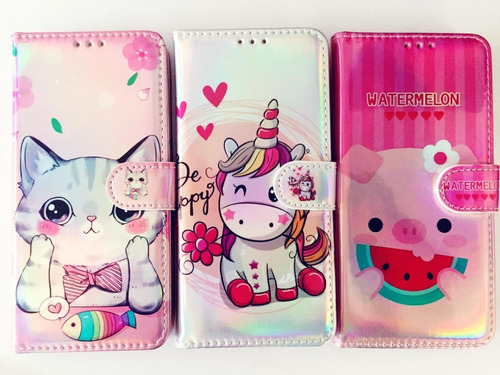 Funda Cartera Huawei P30 Lite Varios Diseños Mas Cristal 9d