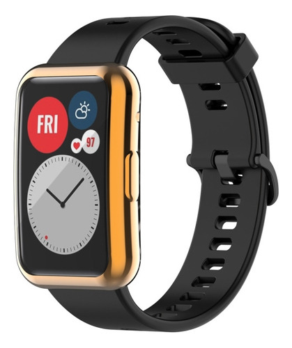 Funda Protectora De Tpu En Oro Rosa Para Huawei Watch Fit