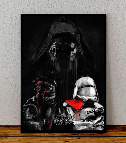 Cuadro 33x48 Poster Enmarcado Ep 7 Star Wars Kylo Ren