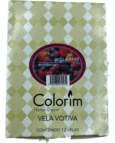 Vela Votiva De 45mm Con Aroma Paquete 12 Piezas