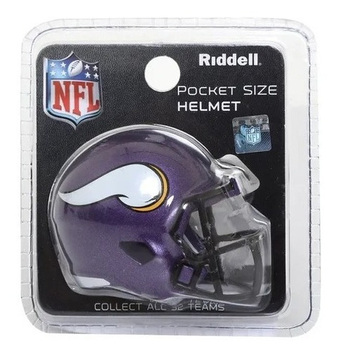 Mini Casco Nfl Riddell Minnesota Vikings Vikingos 