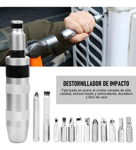 Juego De Destornilladores De Impacto 13 Piezas Multiusos