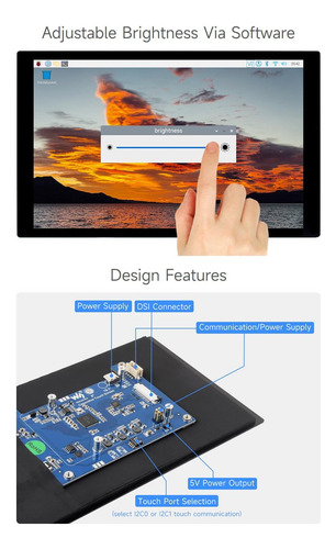 Pantalla Táctil Capacitiva De 8 Pulgadas Waveshare Compatibl