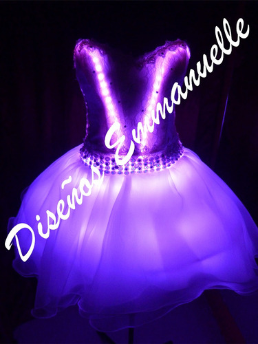 Vestido Led Luces 15 Años Fiesta Novias