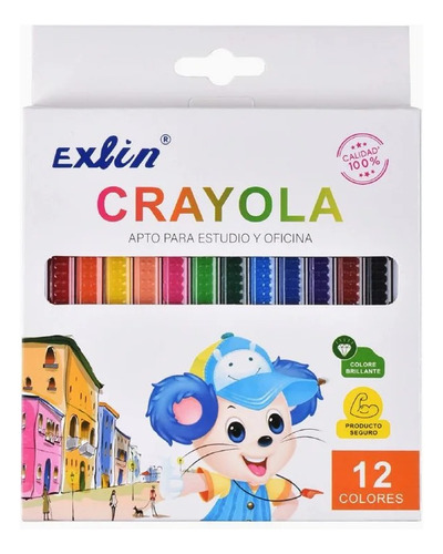 Set De Lápices Crayola 12 Colores Marca Exlin