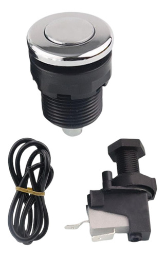 Interruptor De Botón De Aire Kits De Plata Pulida De 34 Mm