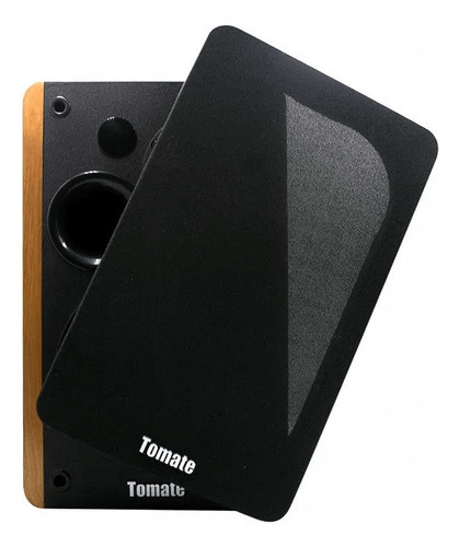 Monitor De Áudio Ativo Tomate Mst 2026 2x Preto/madeira Preto/madeira