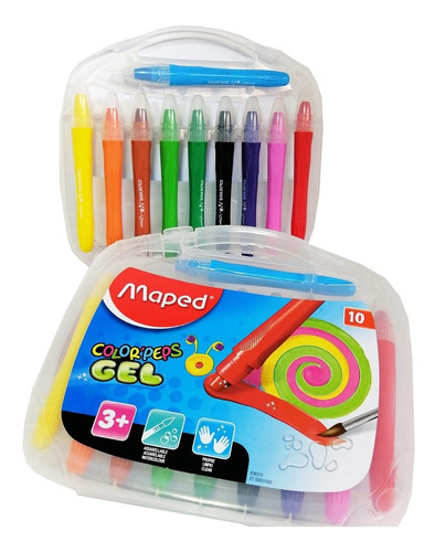 Crayones En Gel Acuarelables X 10 Unds Maped Color'peps
