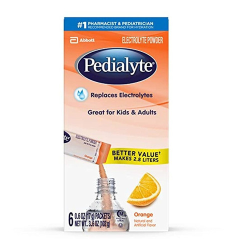 Paquetes De Polvo Grande Pedialyte, 64177, Anaranjado, 1, 1