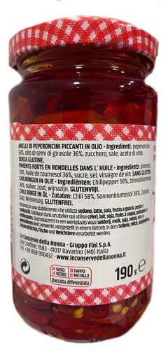 Aros Chile Picante En Aceite Vegetal Le Conserve Della
