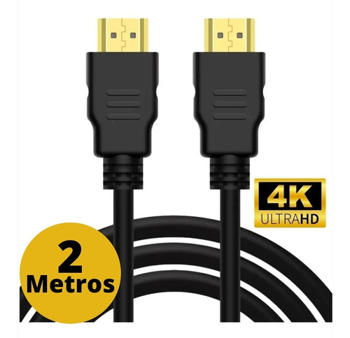 Cabo Hdmi 2.0 4k 3d Ultra Hd 2 Metros Blindado Tv Pc