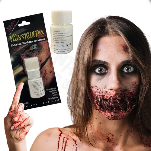 Látex Liquido Maquillaje Halloween Heridas Disfraz 28 ml, Moda de Mujer