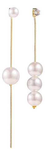 Diseño De Pendientes De Perlas Con Forma De Borla, Cadena As