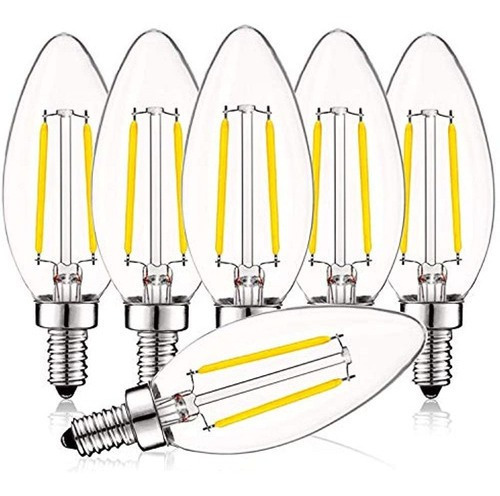 Luxrite 4w Bombillas Led De Candelabro Vintage Regulables, 4