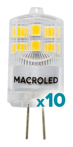Lampara Led Bipin G4 2w 12v Macroled Fría/cálida Pack X10