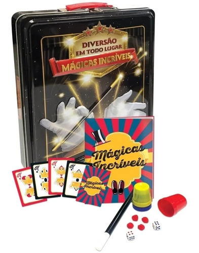 Kit Maletinha Truques De Mágica Completo Infantil Iniciante