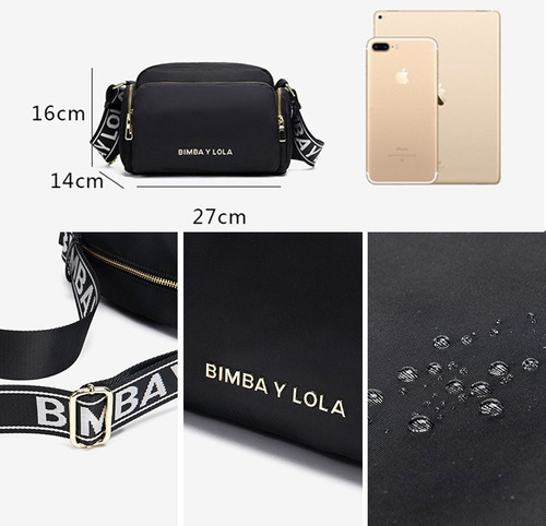 Bimba Y Lola Spain Brand Bandolera Nylon Mujer Bolsos