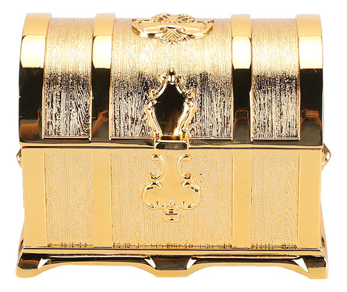 Joyero Dorado Con Forma De Cofre Del Tesoro De Estilo Europe