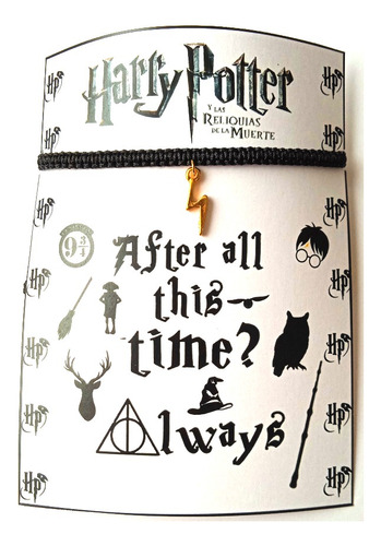 Manillas Pulsera Pareja Amigos De Harry Potter Rayo