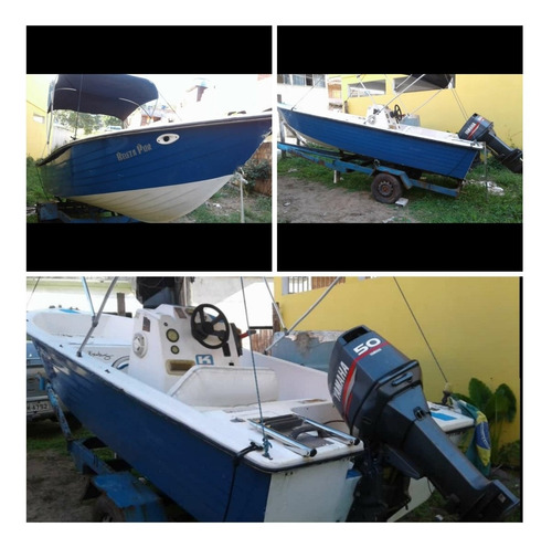 Imagem 1 de 4 de Lancha 16 Pés Yamaha 50 Hp Trim