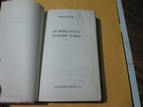 Hombre Rico, Hombre Pobre I, Irwin Shaw (Usado)