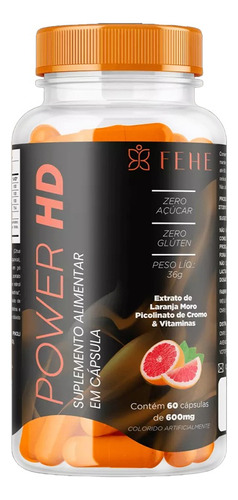 Multivitamínico Power Hd ( 60 Cápsulas ) Zero Açucar - Fehe Sabor Sem Sabor