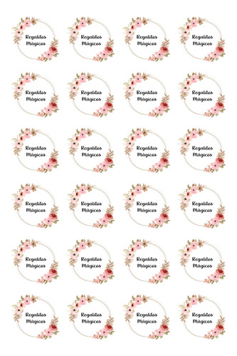 120 Stickers Adhesivos De 4 Cm Circular O Cuadrado
