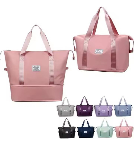 Pack X 3 Bolsos Expandibles Impermeables Viaje Deporte Playa Negro