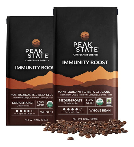 Peak State Café Con Beneficios - Granos De Café Orgánico.