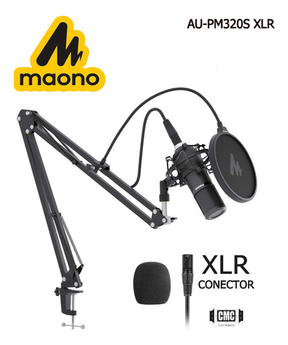 Microfono De Condensador Maono 320s Estudio Araña Interfaz