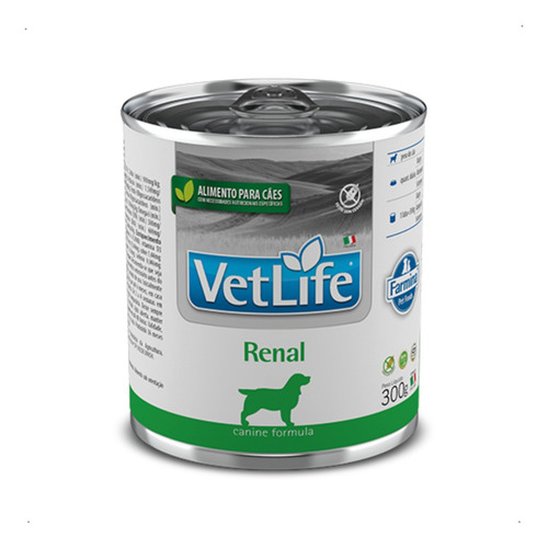 Vet Life Ração Úmida Para Cães Renal Lata 300g