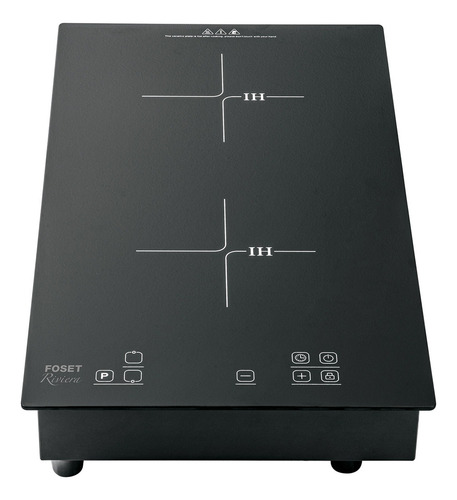 Parrilla De Inducción Empotrable 30cm 2 Quem Foset Pae-302ni Color Negro