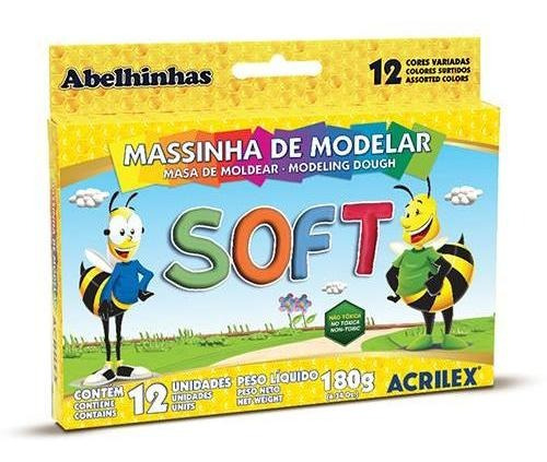 Masa De Modelar Soft 12 Colores 180 Grs