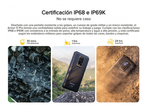 Ulefone Armor 17 - Celular Resistente / Ram 8 Gb, Rom 256 Gb