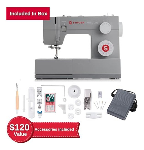 Máquina De Coser Singer Heavy Duty 4452 De Alta Velocidad Co