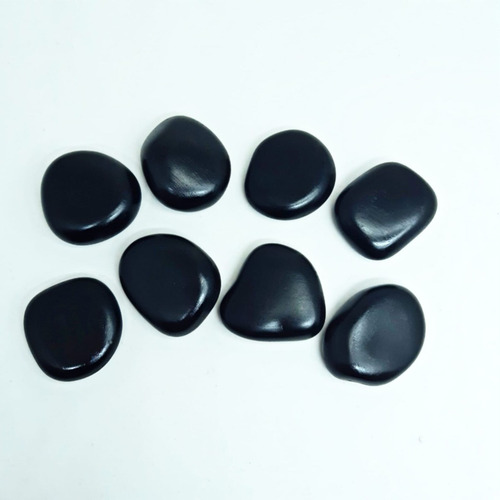 Kit 12 Pedras Quentes Vulcânicas Para Massagem Saude Energia