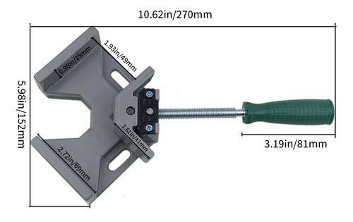 Abrazadera De Ángulo Recto De 90 Grados De Aluminio De Una S
