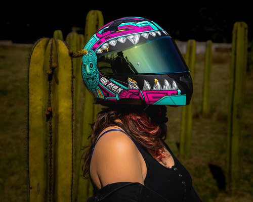 Hax Helmets Casco Abatible Dot + Ece Modelo Amatista Jaguar