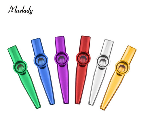 Imagen 1 de 6 de Muslady 6 Piezas De Aleación De Aluminio Kazoo Instrumento