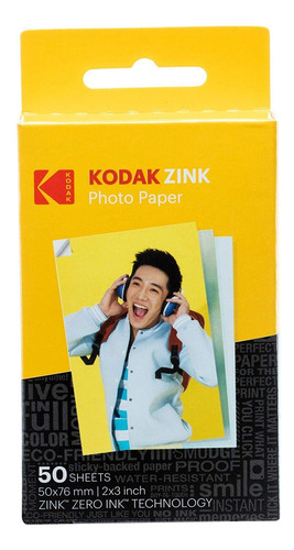 Papel Zink Kodak Premium 2x3, 100 Hojas Con Funda Blanda