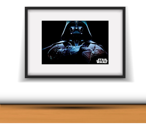 Cuadro Decorativo Star Wars Darth Vader Negro