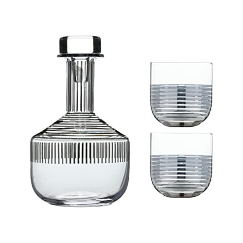 Juego De Decantador De Whisky De Cristal Con 2 Vasos, Decant