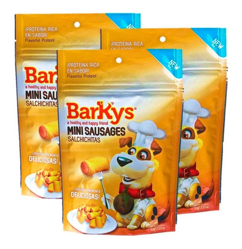 Barkys Mini Salchichitas/mini Sausages 3 Pack De 100g