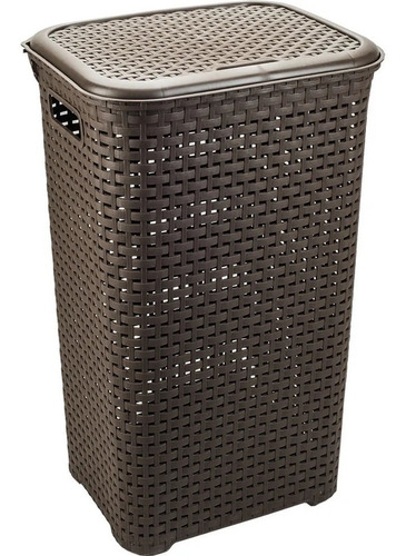 Cesto Rattan Grande Para Ropa En Colores Con Tapa 4 Piezas