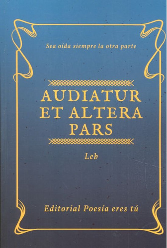 Libro Audiatur Et Altera Pars - Paricio Montesinos, Marta