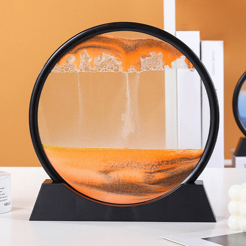 Imagem Artística Redonda 3d Com Areia Em Movimento, Pais
