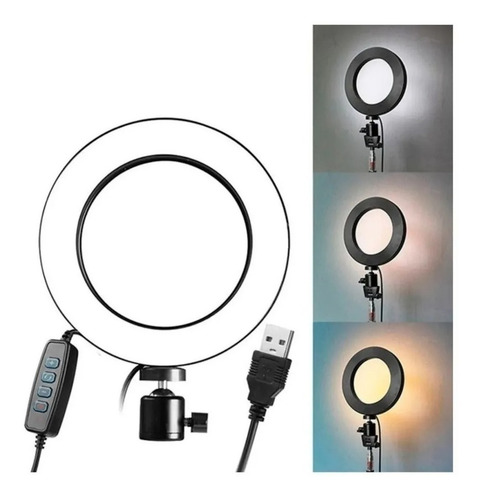 Imagen 2 de 10 de Aro De Luz Led 10 Pulgadas 26cm Con Tripode Kanji Py-26d Lh